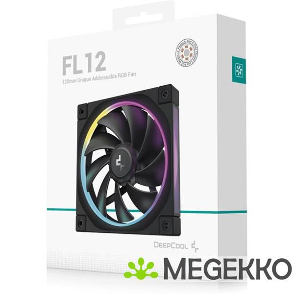Grote foto deepcool fl12 computer behuizing ventilator 12 cm zwart 1 stuk s computers en software overige computers en software