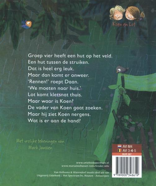 Grote foto de hut van groep 4 koen en lot 7 boeken jeugd 13 jaar en ouder