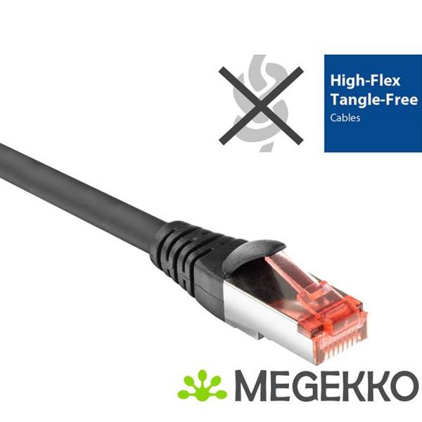 Grote foto act zwarte 5 meter pvc u ftp cat6a high flexibility tangle free patchkabel snagless met rj45 connect computers en software netwerkkaarten routers en switches
