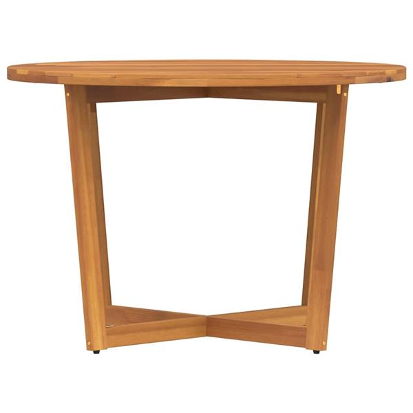 Grote foto vidaxl tuintafel rond 110x75 cm massief acaciahout tuin en terras tuinmeubelen