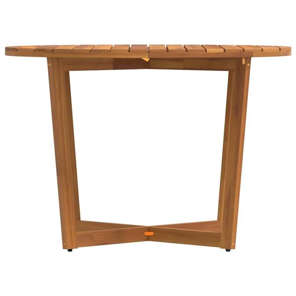 Grote foto vidaxl tuintafel rond 110x75 cm massief acaciahout tuin en terras tuinmeubelen