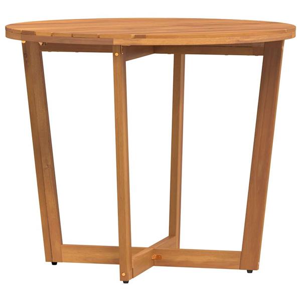 Grote foto vidaxl tuintafel rond 90x75 cm massief acaciahout tuin en terras tuinmeubelen