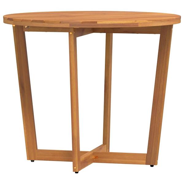 Grote foto vidaxl tuintafel rond 90x75 cm massief acaciahout tuin en terras tuinmeubelen