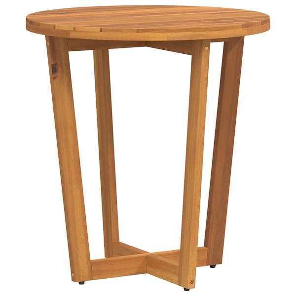Grote foto vidaxl tuinbijzettafel rond 70x75 cm massief acaciahout tuin en terras tuinmeubelen