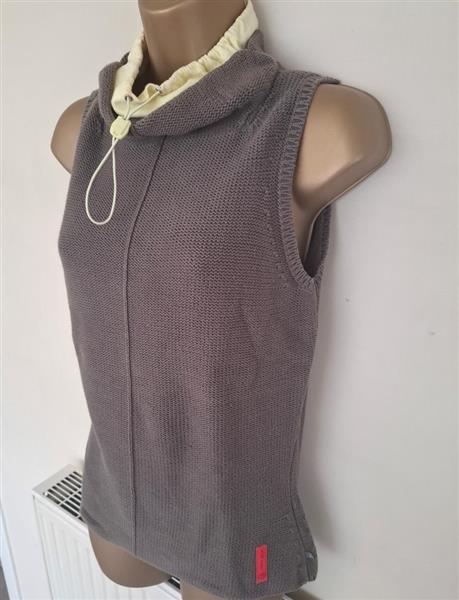 Grote foto sportief mouwloos truitje met speciale kraag mexx kleding dames truien en vesten