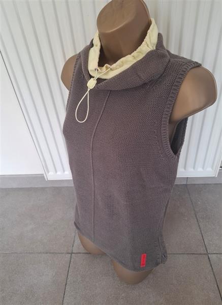 Grote foto sportief mouwloos truitje met speciale kraag mexx kleding dames truien en vesten