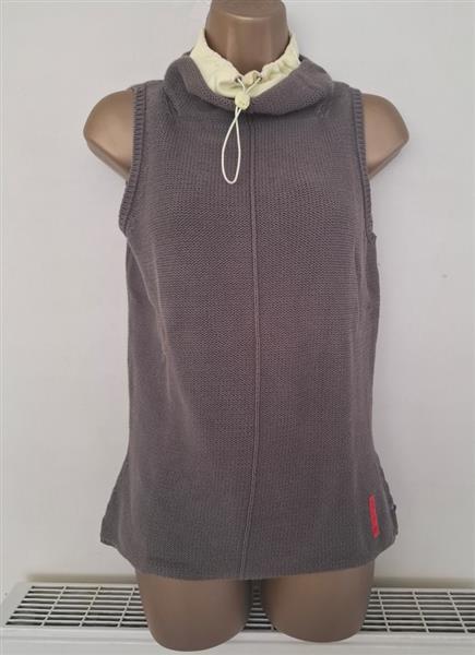Grote foto sportief mouwloos truitje met speciale kraag mexx kleding dames truien en vesten