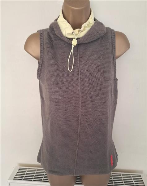 Grote foto sportief mouwloos truitje met speciale kraag mexx kleding dames truien en vesten