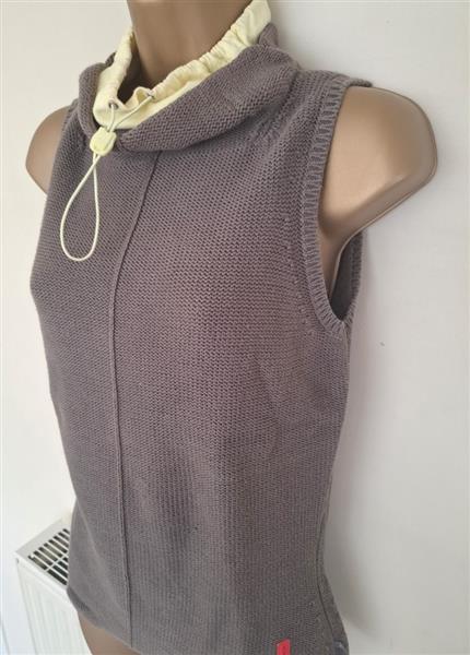 Grote foto sportief mouwloos truitje met speciale kraag mexx kleding dames truien en vesten