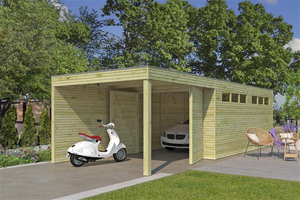 Grote foto nieuw modern houten garage 7211ext300img tuin en terras tuinhuisjes en blokhutten