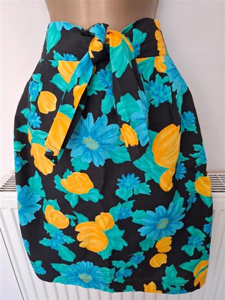 Grote foto elegante vintage zwarte rok met bloemen 38 kleding dames rokken