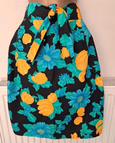 Grote foto elegante vintage zwarte rok met bloemen 38 kleding dames rokken