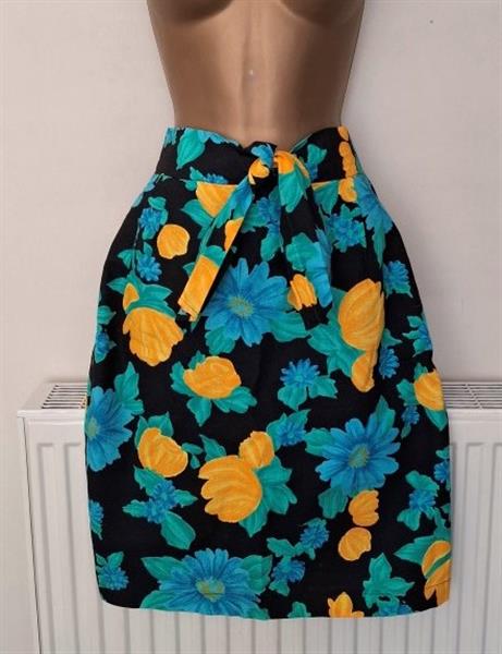 Grote foto elegante vintage zwarte rok met bloemen 38 kleding dames rokken