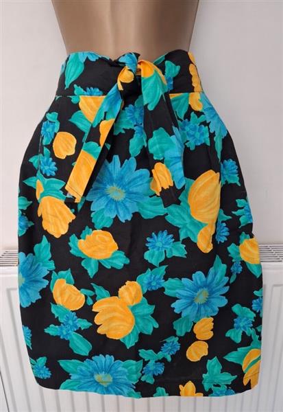 Grote foto elegante vintage zwarte rok met bloemen 38 kleding dames rokken