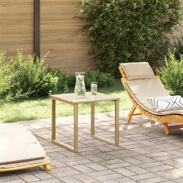 Grote foto vidaxl zonnebed tafel bruin 50 5 x 50 5 x 46 cm tuin en terras tuinmeubelen