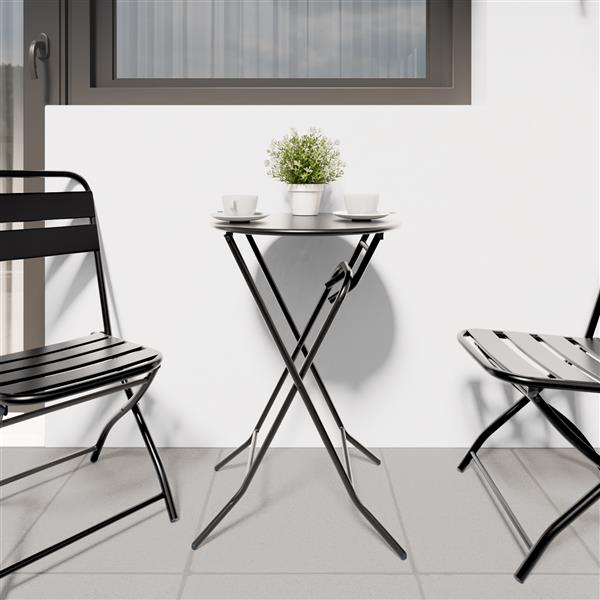 Grote foto vidaxl tuinstafel antraciet 50 x 50 x 72 cm staal tuin en terras tuinmeubelen