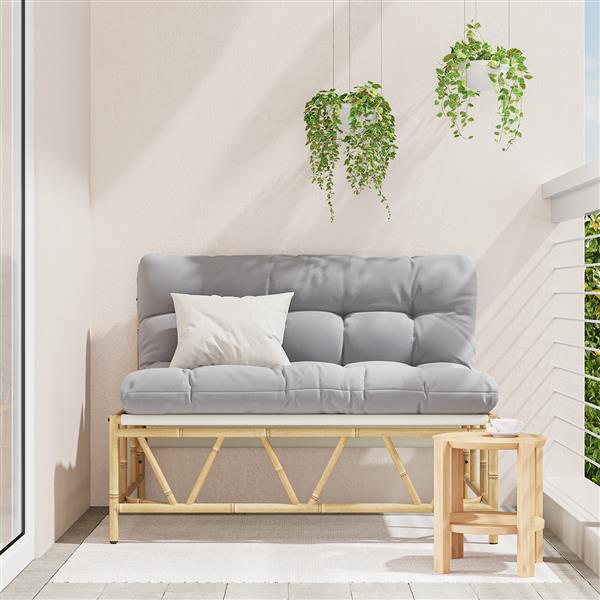 Grote foto vidaxl tuinbank lichtgrijs 110 x 75 x 71 cm staal tuin en terras tuinmeubelen