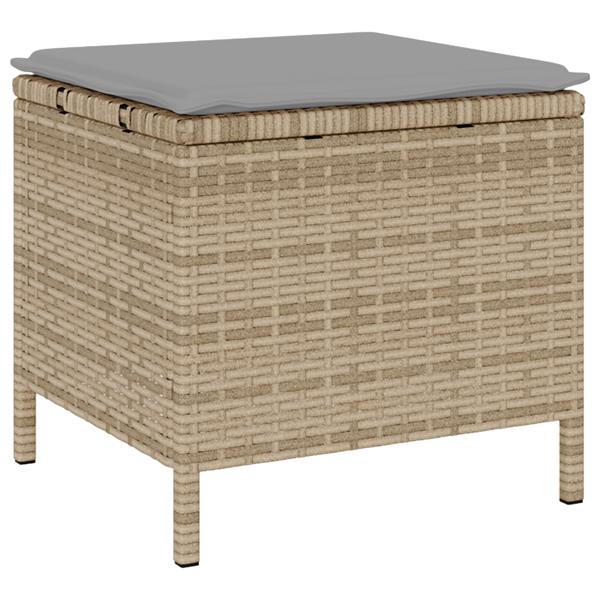 Grote foto vidaxl tuin eetset 3 pcs beige poly riet tuin en terras tuinmeubelen