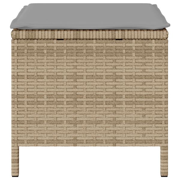 Grote foto vidaxl tuin eetset 3 pcs beige poly riet tuin en terras tuinmeubelen