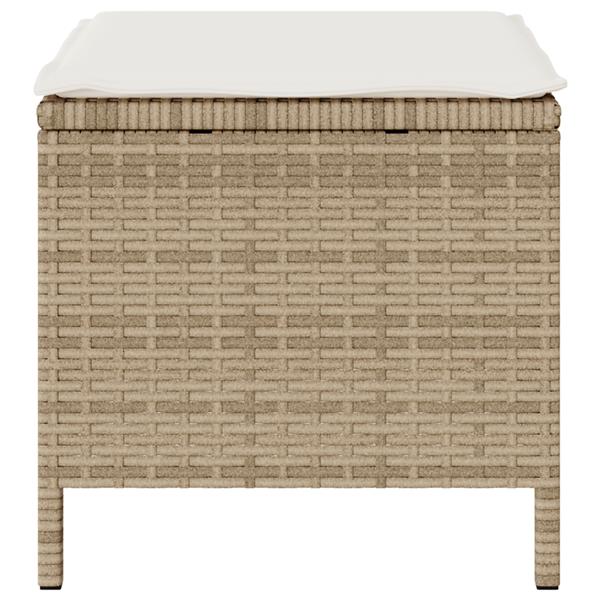 Grote foto vidaxl tuin eetset beige poly riet tuin en terras tuinmeubelen