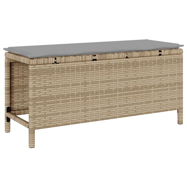 Grote foto vidaxl tuin eetset beige poly riet tuin en terras tuinmeubelen