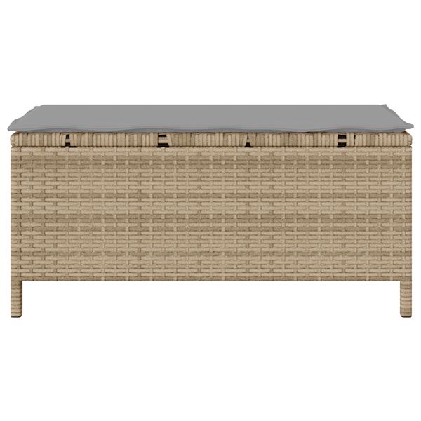 Grote foto vidaxl tuin eetset beige poly riet tuin en terras tuinmeubelen