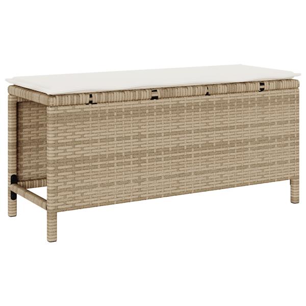 Grote foto vidaxl tuin eetset beige poly riet tuin en terras tuinmeubelen