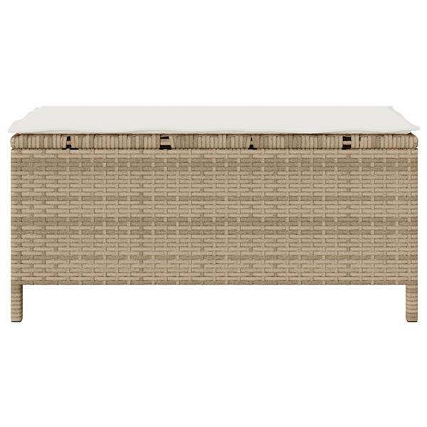 Grote foto vidaxl tuin eetset beige poly riet tuin en terras tuinmeubelen