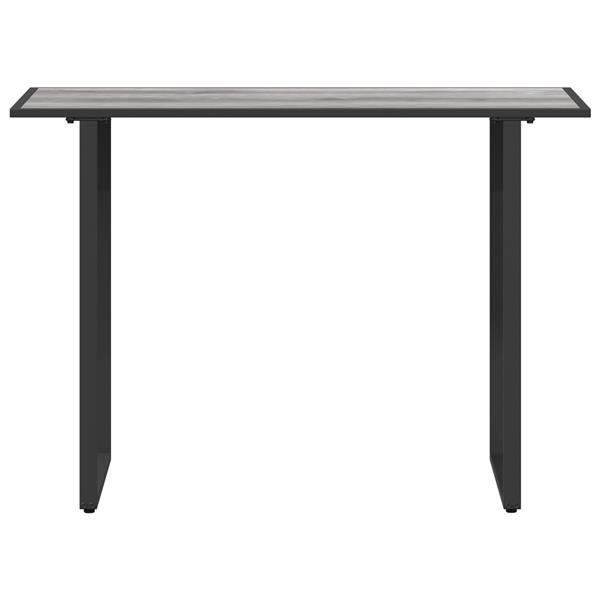 Grote foto vidaxl tuinstafel grijs 100 x 55 x 70 cm staal en dpc tuin en terras tuinmeubelen