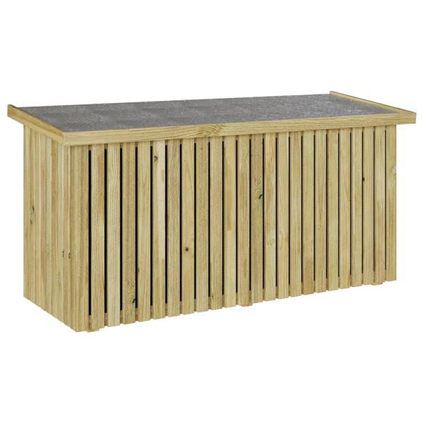 Grote foto vidaxl tuinopslagdoos met opslag bruin 119 x 44 x 58 5 cm tuin en terras overige tuin en terras