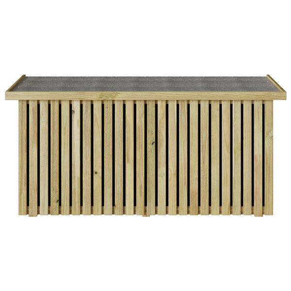 Grote foto vidaxl tuinopslagdoos met opslag bruin 119 x 44 x 58 5 cm tuin en terras overige tuin en terras