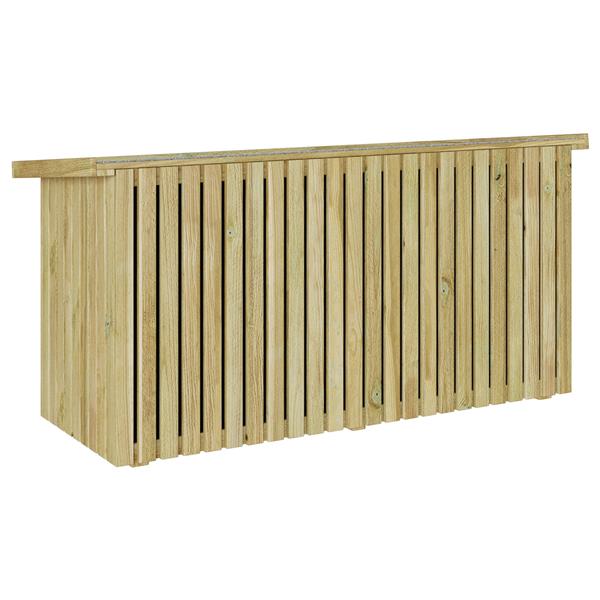Grote foto vidaxl tuinopslagdoos met opslag bruin 119 x 44 x 58 5 cm tuin en terras overige tuin en terras