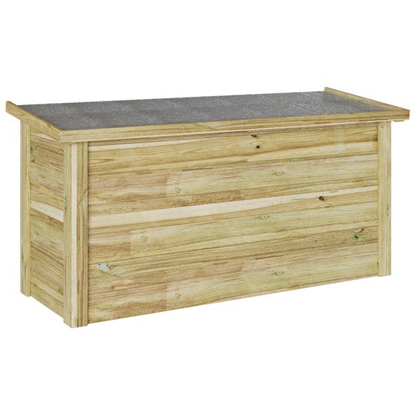 Grote foto vidaxl opslagdoos bruin 119 x 44.5 x 58 cm ge mpregneerd grenen hout tuin en terras overige tuin en terras