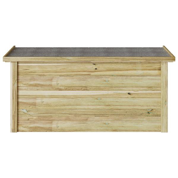 Grote foto vidaxl opslagdoos bruin 119 x 44.5 x 58 cm ge mpregneerd grenen hout tuin en terras overige tuin en terras