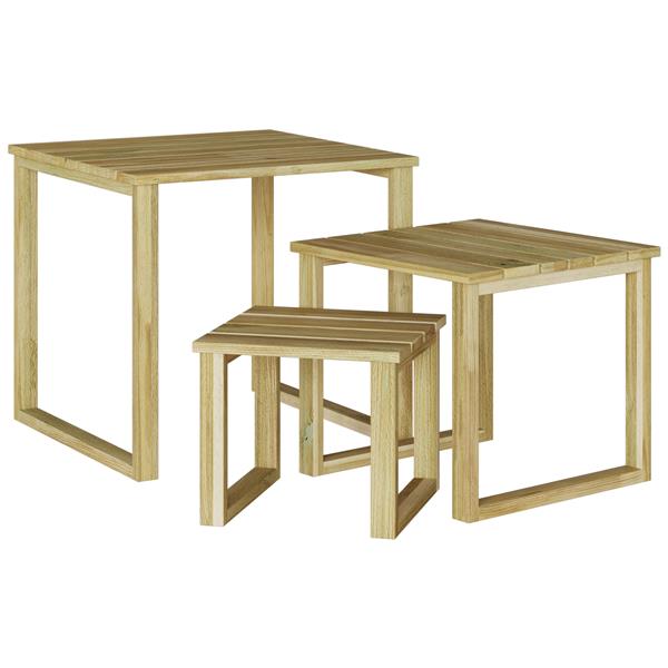 Grote foto vidaxl zonnebed tafel bruin 50.5 x 50 x 46 cm tuin en terras tuinmeubelen