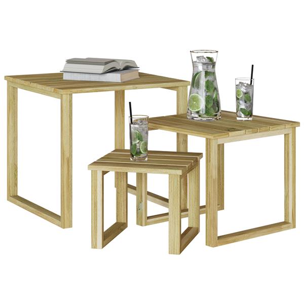 Grote foto vidaxl zonnebed tafel bruin 50.5 x 50 x 46 cm tuin en terras tuinmeubelen