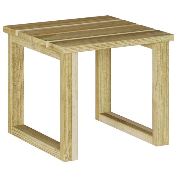 Grote foto vidaxl zonnebed tafel bruin 50.5 x 50 x 46 cm tuin en terras tuinmeubelen