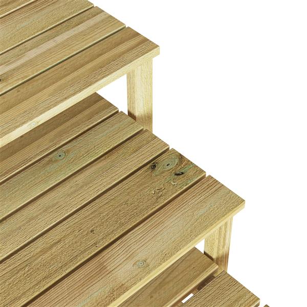 Grote foto vidaxl zonnebed tafel bruin 50.5 x 50 x 46 cm tuin en terras tuinmeubelen