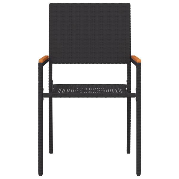 Grote foto vidaxl tuinstapelstoelen 2 pcs zwart en bruin tuin en terras tuinmeubelen