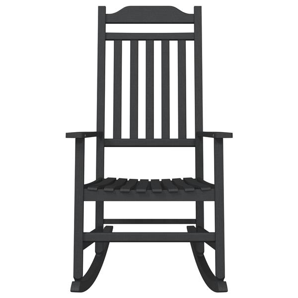 Grote foto vidaxl schommelstoel zwart 84 x 65 x 114 cm kunststof tuin en terras tuinmeubelen