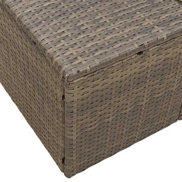 Grote foto vidaxl tuinbank grijs 123 x 62 x 69cm poly rattan tuin en terras tuinmeubelen