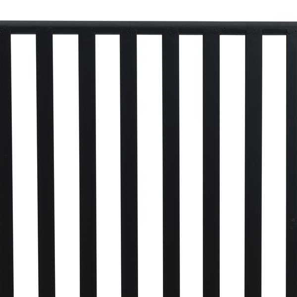 Grote foto vidaxl tuinbank zwart 104 x 54 x 93cm staal tuin en terras tuinmeubelen