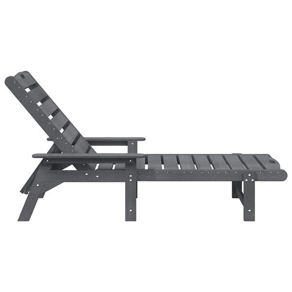Grote foto vidaxl ligstoel lichtgrijs 73.5 x 92 x 90cm hdpe tuin en terras tuinmeubelen