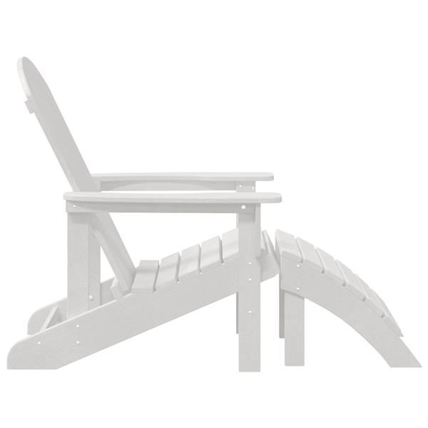 Grote foto vidaxl adirondack stoel wit 74 x 82 x 92cm kunststof tuin en terras tuinmeubelen