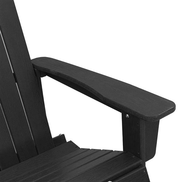 Grote foto vidaxl adirondack schommelstoel zwart 73.5 x 92 x 90cm kunststof tuin en terras tuinmeubelen