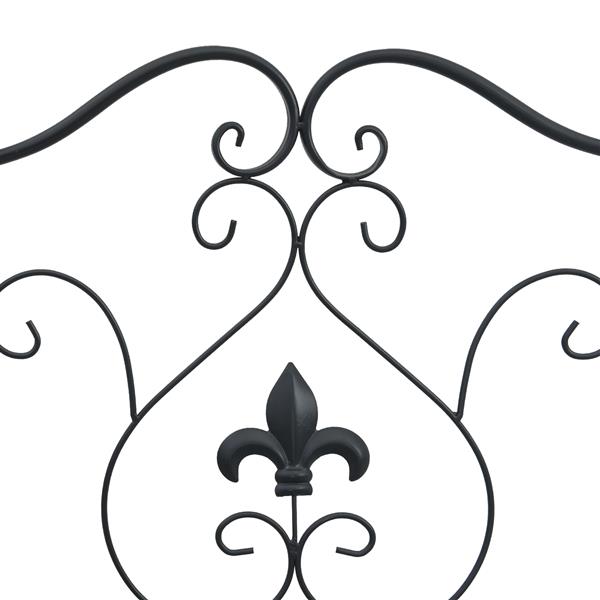 Grote foto vidaxl tuinbank zwart 104 x 54 x 93cm staal tuin en terras tuinmeubelen