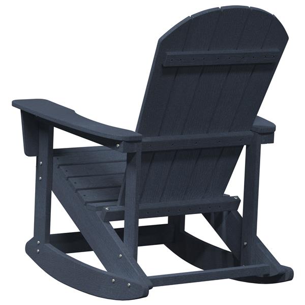 Grote foto vidaxl adirondack schommelstoel marineblauw 73.5 x 92 x 90cm kunststof tuin en terras tuinmeubelen