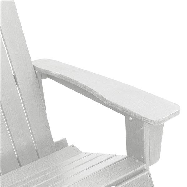 Grote foto vidaxl adirondack schommelstoel wit 73.5 x 92 x 90cm kunststof tuin en terras tuinmeubelen