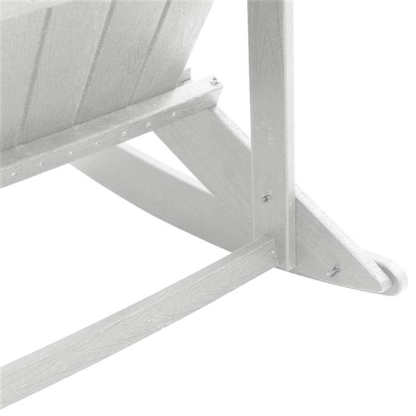 Grote foto vidaxl adirondack schommelstoel wit 73.5 x 92 x 90cm kunststof tuin en terras tuinmeubelen