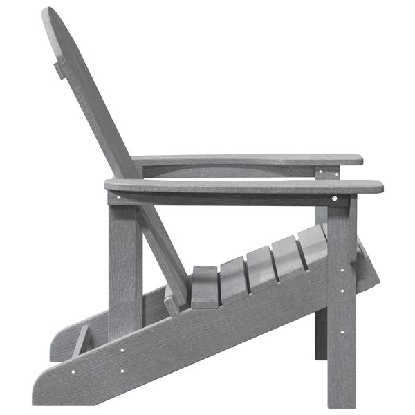 Grote foto vidaxl adirondack stoel lichtgrijs 74 x 82 x 92cm hdpe tuin en terras tuinmeubelen